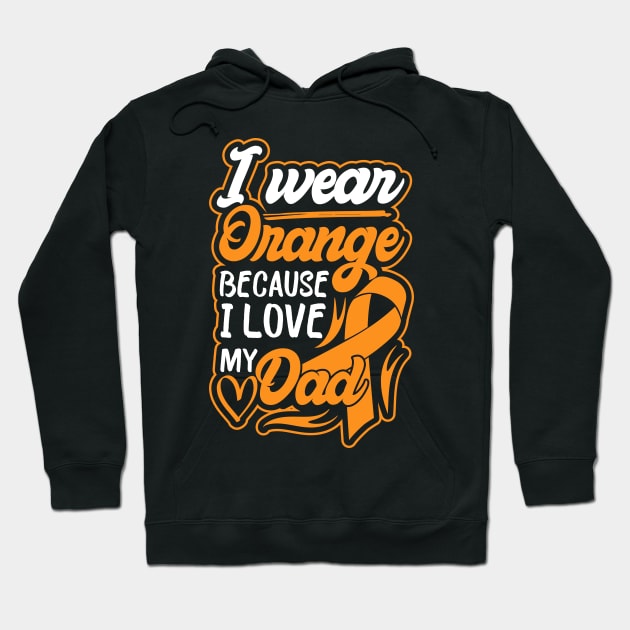 i wear orange because i love my dad Hoodie by greatnessprint